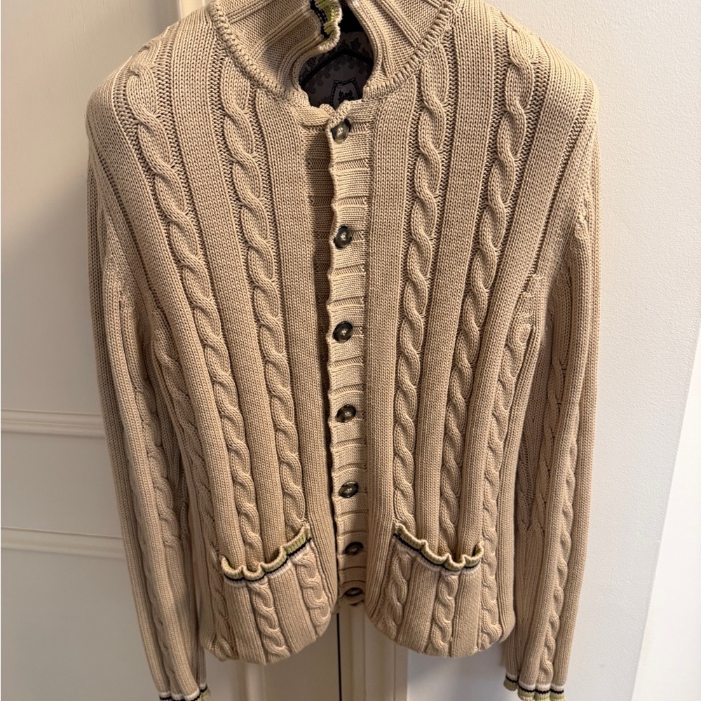 Etro Beige Cable Knit Cardigan